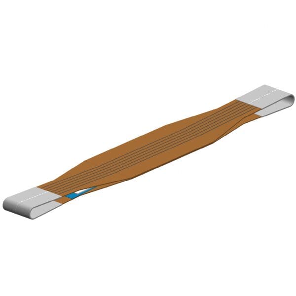 Hijsband in twee lagen en lus bescherming Polyester hijsband 6 ton 3 meter