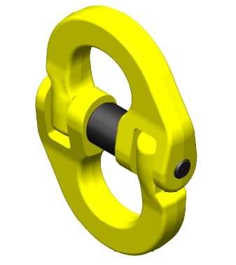 Haken: Verbindingsschakel om ketting met andere onderdelen te verbinden., G80- 16mm 8000 kg