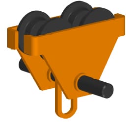 Takel - Duwloopkat standaard, 2000kg 76-300mm