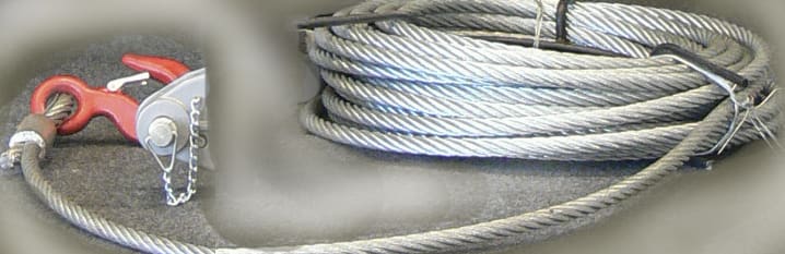 Staaldraad kabelset voor Move-It tirfort staaldraadtakel, 800Kg swl 30meter