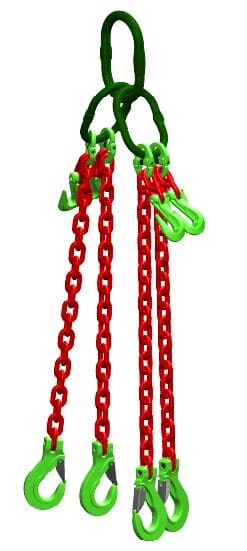 Kettingviersprong: G100 Voorzien van haak met klep en inkorthaak3.5m Dia.8mm