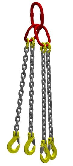Kettingviersprong : G80 Voorzien van haak met klep, 5,5m Dia.6mm