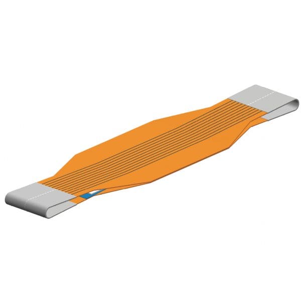 Hijsband in 2 lagen en lus bescherming Polyester hijsband 10 ton 4 meter