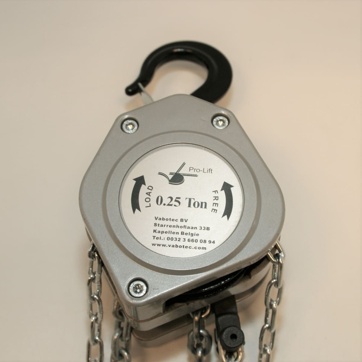 Takel: Aluminium handkettingtakel 250 kg 3 meter hijshoogte