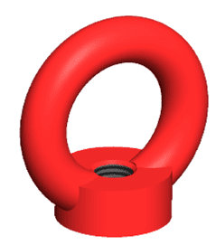 Haken: Oogmoer, Hefmoer. Hijspunt, hijsoog Grade 80 M12