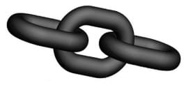 Ketting: Hijsketting voor hijslengen en kettingsprongen, grade 80 18mm 10000kg EN 818-2
