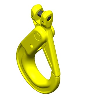 Haken: Veiligheidshaak, zelfsluitend, voorzien van een gaffel om ketting te monteren. Gaffelveiligheidshaak, G80- 7-8mm 2000 kg