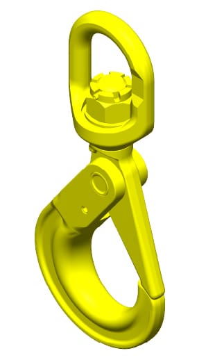 Haken: Wartelveiligheidshaak, G80- 6mm 1120 kg Draaibaar onder last.